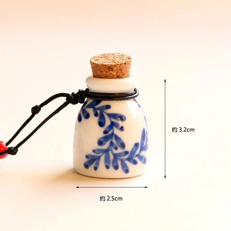 100 шт./лот, пустой керамический флакон для духов многоразового использования, контейнер для эфирного масла в китайском стиле,, ожерелье ручной работы для девочек - Цвет: k