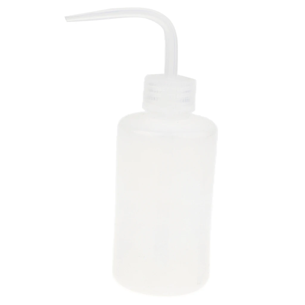 250mL Plastic Wash Bottle Squeeze Dispensing Bottles with Narrow Mouth Stem for Tattoo LAB Labware Supplies