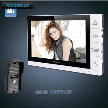 HOMSECUR 9 Wired Video Door Phone Home Intercom 1X Recording Monitor 1X 700TVL Camera sunflowervdp wired intercom for private house 2 units 7 home phone 700tvl infrared night vision ccd camera doorphones in stock