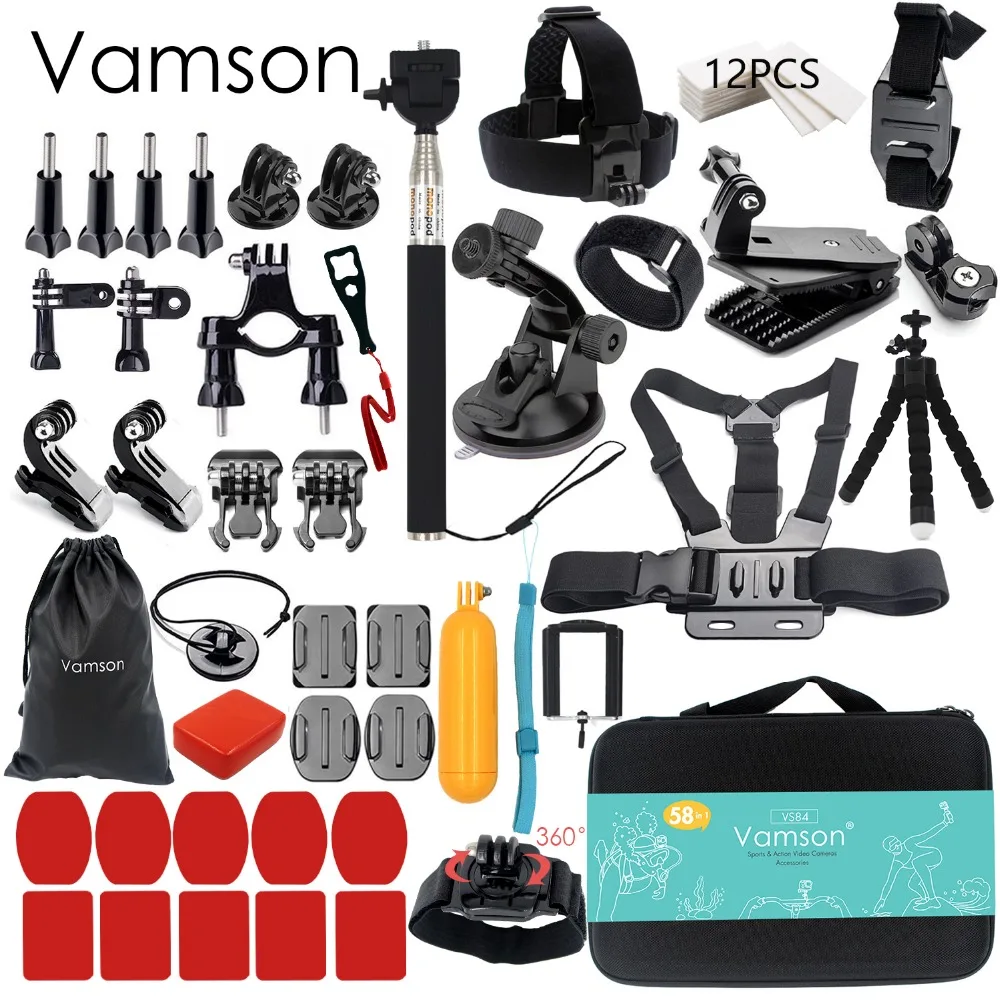 Vamson for Gopro Accessories set for go pro hero 6 5 4 3 kit mount for