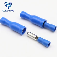 Hot 50 X Blue Male Female Bullet Connector Crimp Terminals Wiring