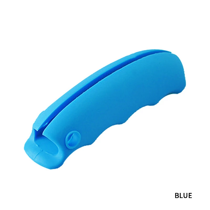 2 шт. ручка для сумки-переноски инструменты силиконовая ручка расслабленная ручка для Покупок Сумка зажимы обработчик кухонные инструменты - Цвет: blue