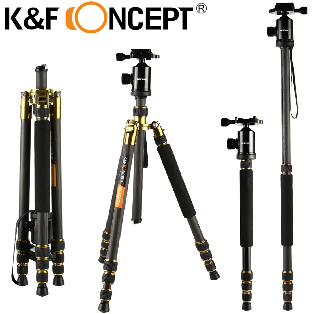 K&F CONCEPT Camera Tripod Professional 4 Sections Monopod Of Carbon
