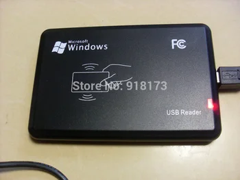 

125KHz Black USB Proximity Sensor Smart rfid id Card Reader EM4100,EM4200,EM4305,T5577,or compatible cards/tags no need driver