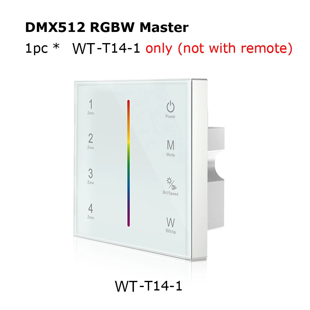 DMX512 контроль ler RGBW 4ch Zone 2 4G RF пульт дистанционного управления AC 220V 230V 110V настенная