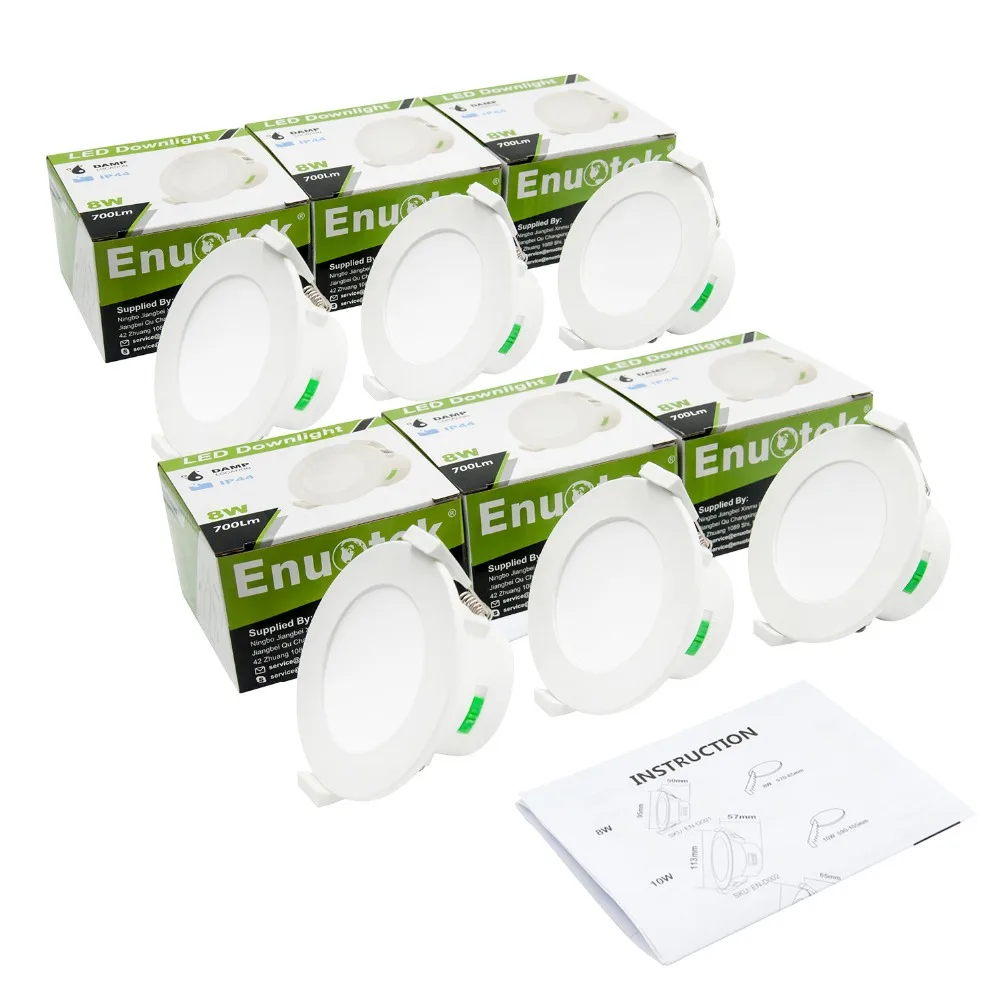 Ip44 para Banheiro de Cozinha Regulável Recesso Downlight Teto Lâmpada Dampproof 220 V-240 v Cct Ajustável Buraco Dia70-85 Led Mod. 180408 13 Luzes embutidas de LED