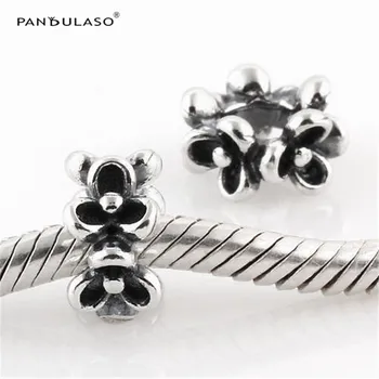 

Guaranteed 100% 925 Silver Jewelry fashion Charms Garland beads Hot Sale Fits Silver Charms Bracelet For Women DIY Jewelry