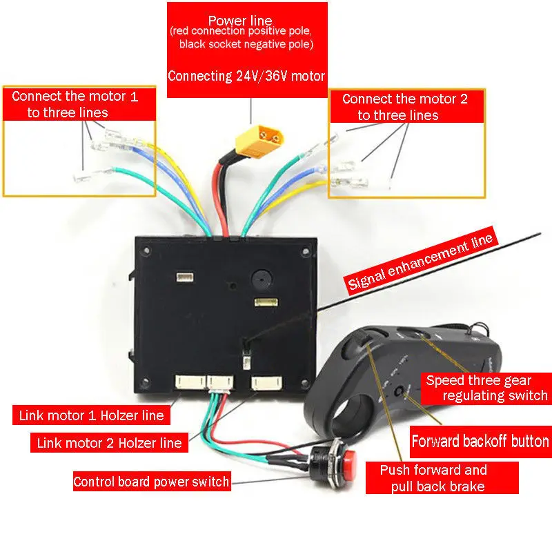 Два двигателя 10S 36V Электрический скейтборд Longbaord пульт дистанционного управления ESC Замена твердого