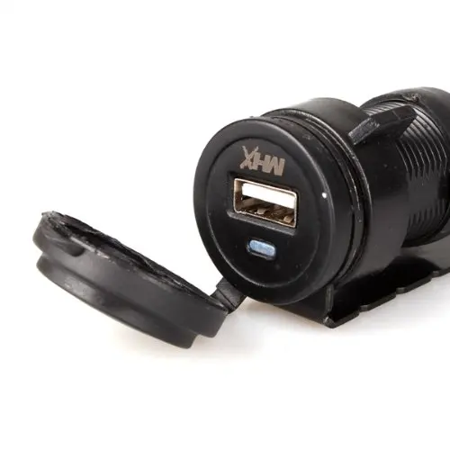 10X Moto зарядное устройство USB 12 V прикуриватель черный водонепроницаемый