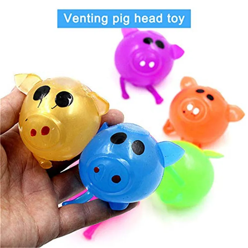 

3pcs\9pcs\15pcs Anti Stress Goods Various Types Pig Toys Decompression Splat Ball Vent Toy Venting Ball Sticky Smash Water Ball