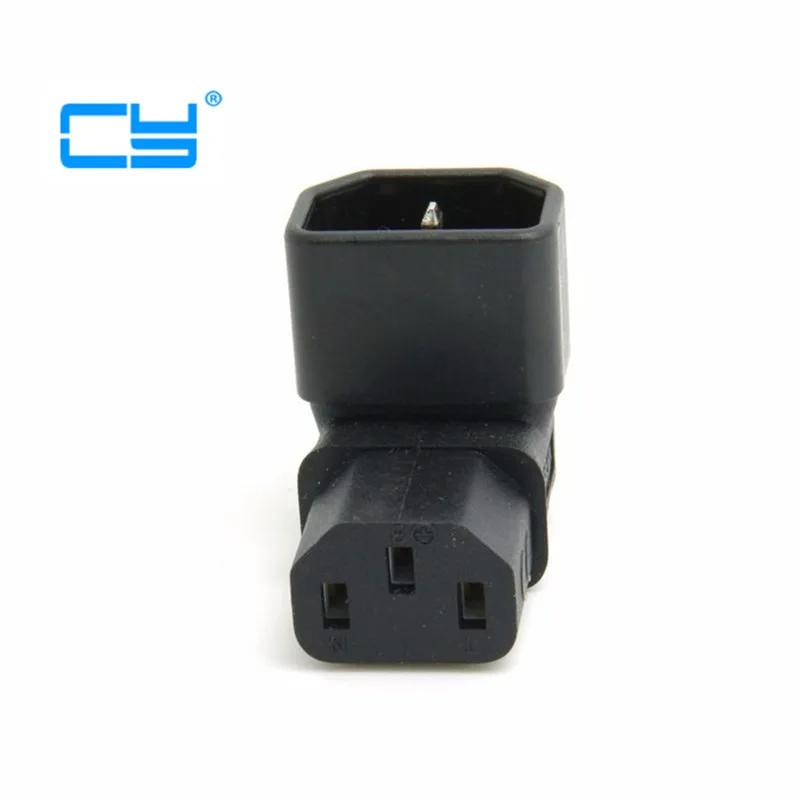 

IEC C14 Male plug to Down Right Angled 90 Degree iec angle IEC C13 Female socket Power Extension Adapter connector adaptor