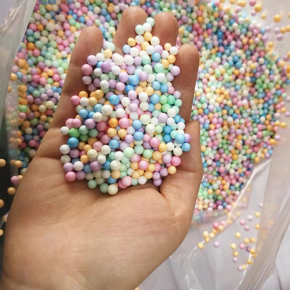 

500g/bag Macarons Light Colours Pastel Foam Beads Colorful Polystyrene Foam Balls Styrofoam Filler Foam Mini Beads Balls Crafts