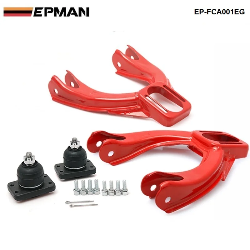 Günstige Einstellbare Front Upper Querlenker Camber Kit Für Honda Acura Jdm Gepudert Stil Rot EP FCA001EG