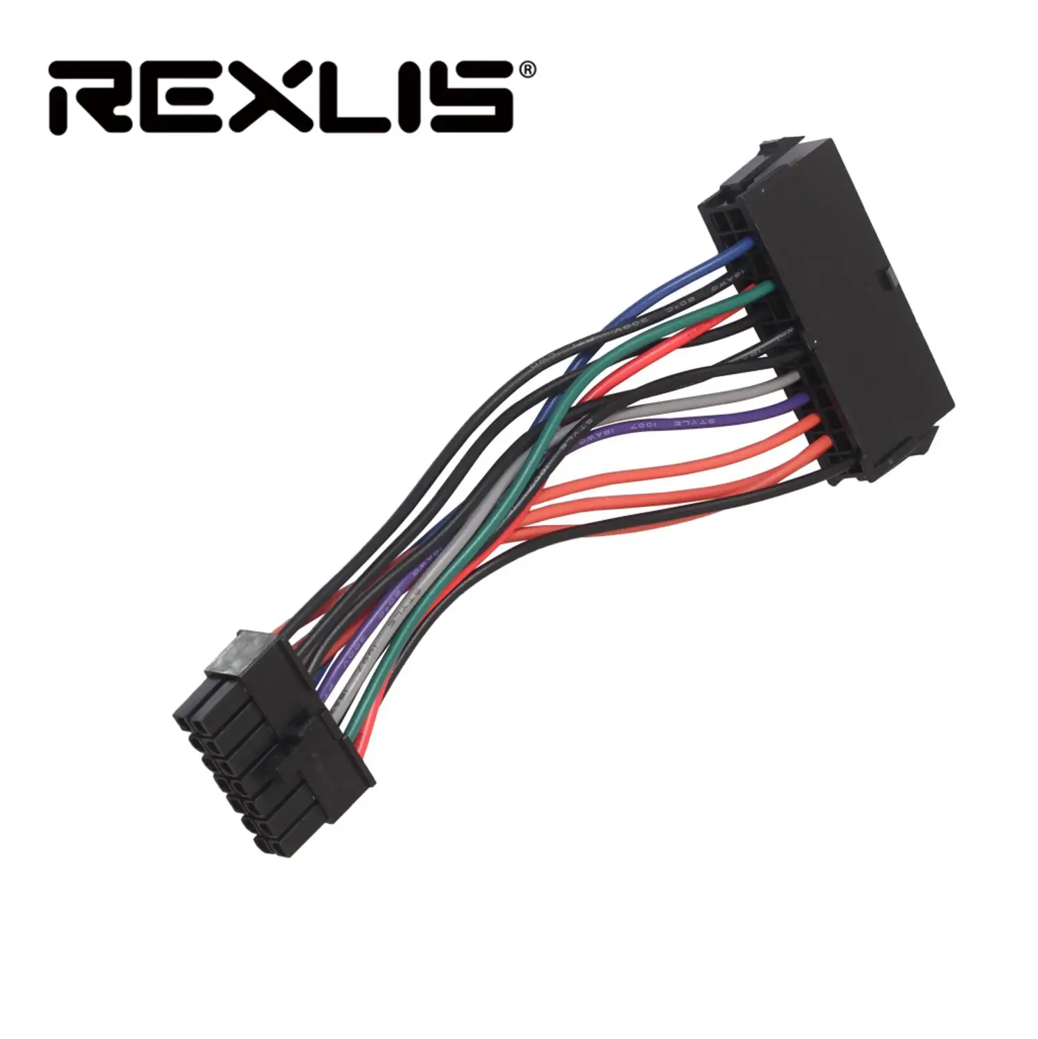 REXLIS15cm Питание кабель 18AWG провод ATX 24 pin до 14 Кабель-адаптер для lenovo IBM Dell Q77 B75 a75 Q75