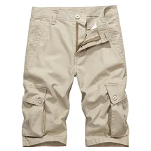 Повседневные мужские шорты Карго летние шорты мужские свободные рабочие военные Короткие штаны Большие размеры мужские пляжные шорты Homme Новые