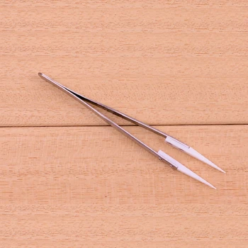 

1pcs Anti-static Stainless Steel Ceramic Tweezers Heat Resistant Non Conductive Ceramic Pointed Tip DIY Tools