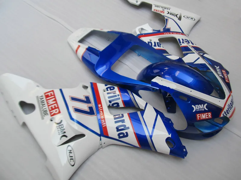 Комплект обтекателей для мотоцикла YAMAHA YZFR1 98 99 YZF R1 YZF1000 1998 1999 ABS пластик белый
