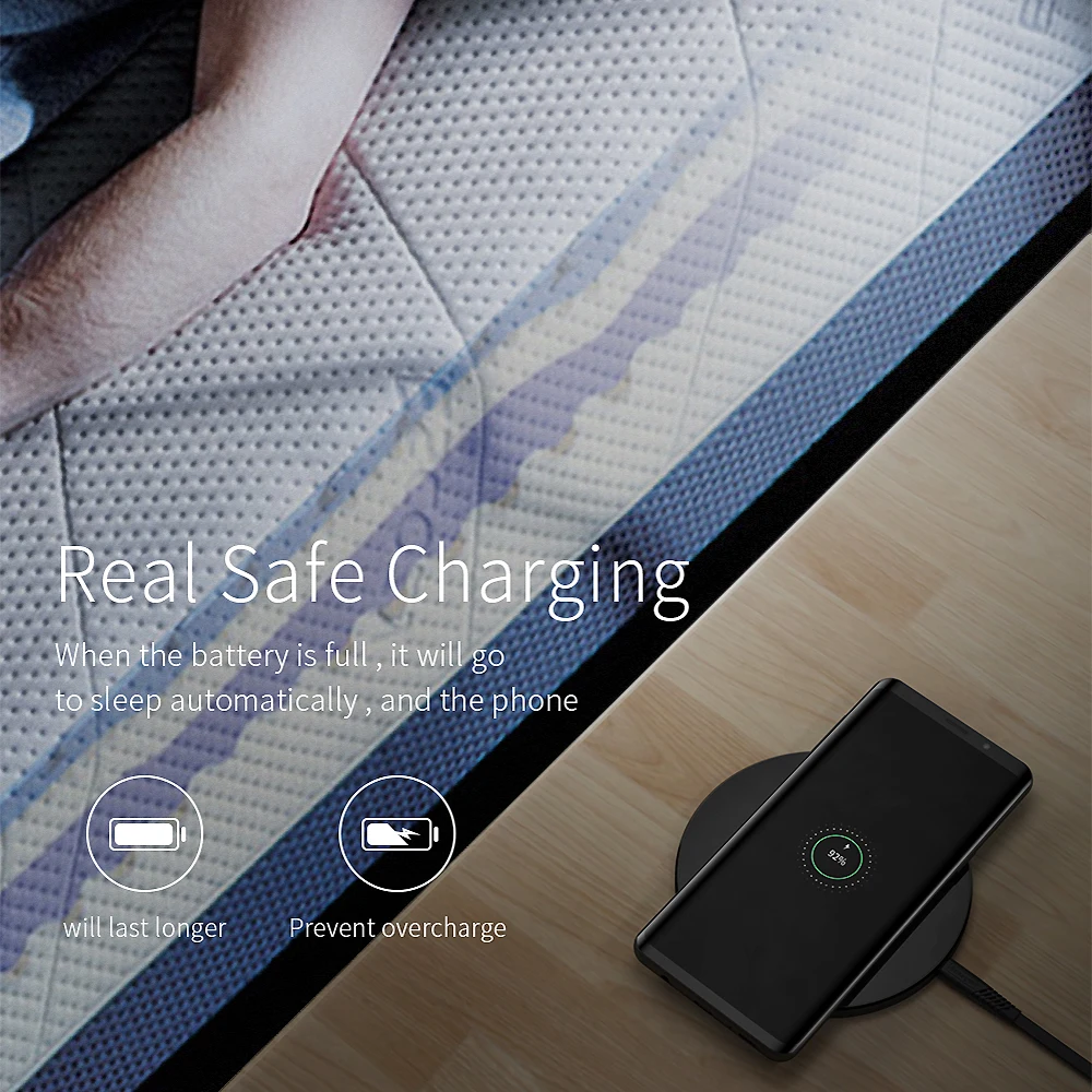  Essager QI Drahtlose Ladegerät für iPhone Xs Xiao mi mi 9 10W Schnelle Wirless Wireless Charging Pa