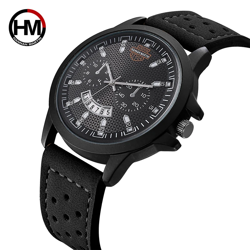 New Women Watches Mens Clock Top Brand Luxury Matte Breathable Small Hole Khaki Belt Quartz Calendar 3