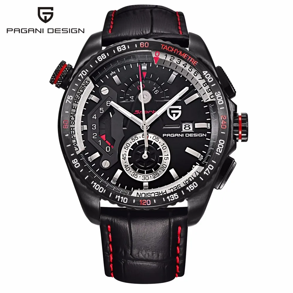 

PAGANI DESIGN Brand Chronograph Sport Watches Stainless Steel Case Waterproof Stop Watch Quartz Men Watch Relogio Masculino
