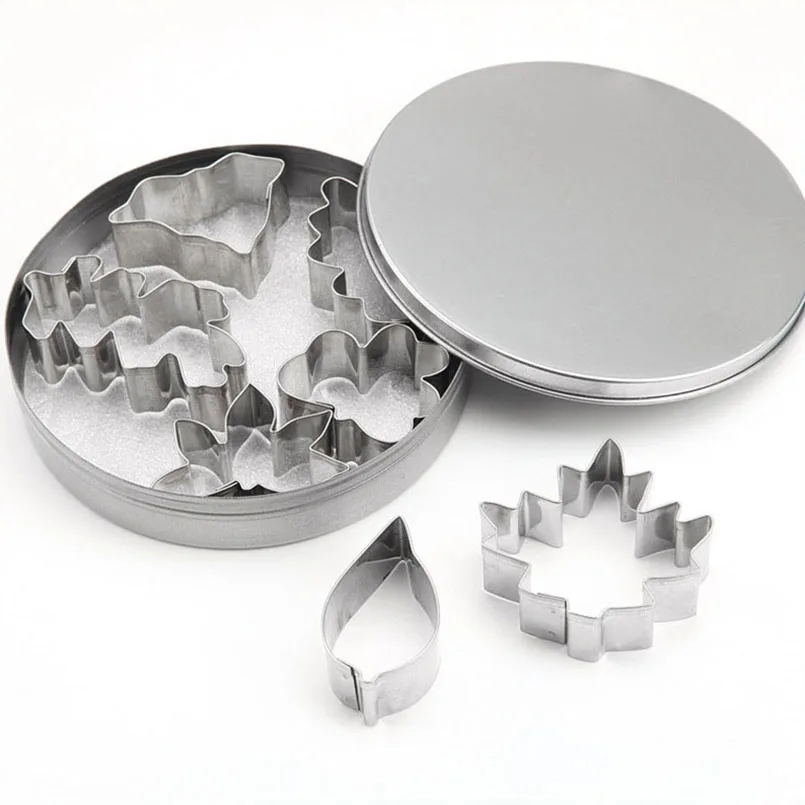 

7PCS/set Stainless Steel Cutting Mold Plants Leaves Tree Outlook Cookie Chocolate Fondant Cake Decorating Supplies Baking&Pastry