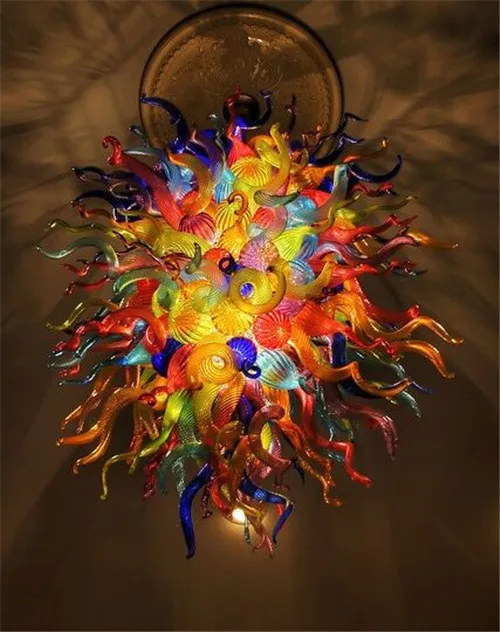 

Free Shipping Home Decor Hand Blown Glass Custom Made Coloured Chandeliers