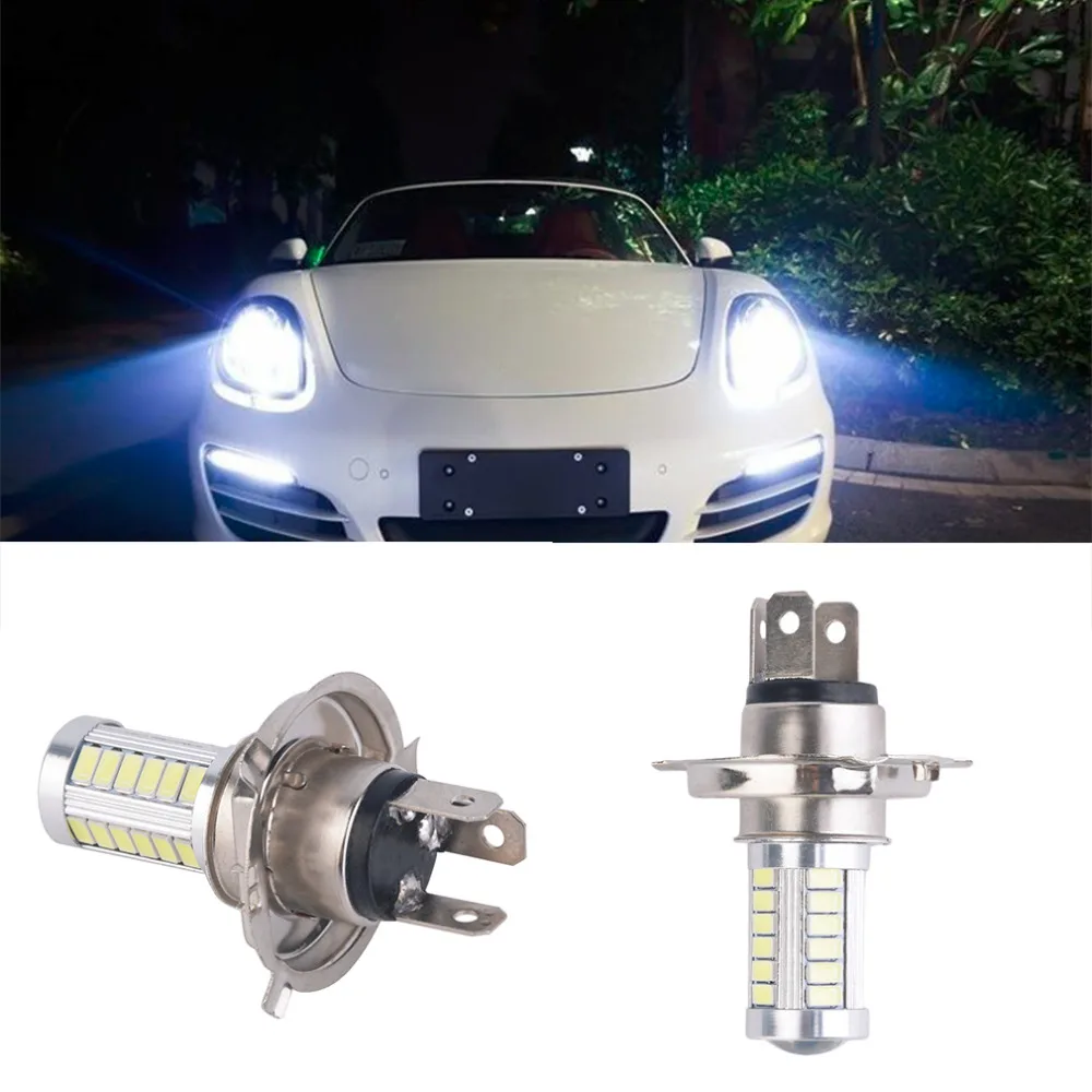 Kopen ICOCO H4 LED 5630 33SMD 8 w 33 LED Auto Gloeilamp Koplamp 12 v 800lm DRL Daytime Verkeerslicht drijflichten Fog Light Hot Koop