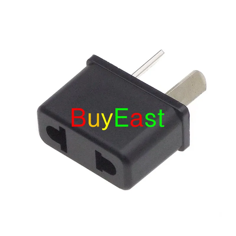 10 X AU 2 pin Max. 250V 6A Mini Plug Adapter convert EU 2 prong to US