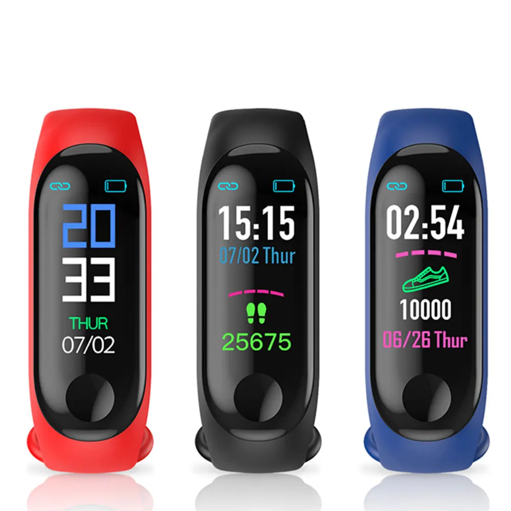 

M3 Smart Bracelet Smart Band Waterproof Fitness Tracker VS M3 Plus SmartBand Blood Pressure Heart Rate Monitor Wristband Watch