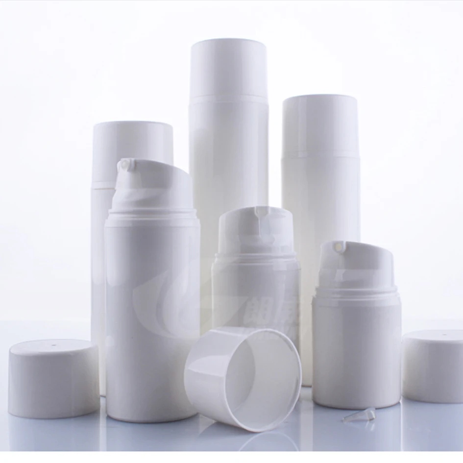 

50pcs/lot 30ml 50ml 80ml 100ml 120ml 150ml white PP airless bottle vacuum pump bottle lotion bottle used for Cosmetic Containe