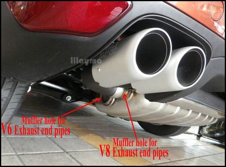 Гальваническая выхлопная труба для Porsche Cayenne V6 V8 2011- Cayenne s GTS из нержавеющей стали глушители 1 пара