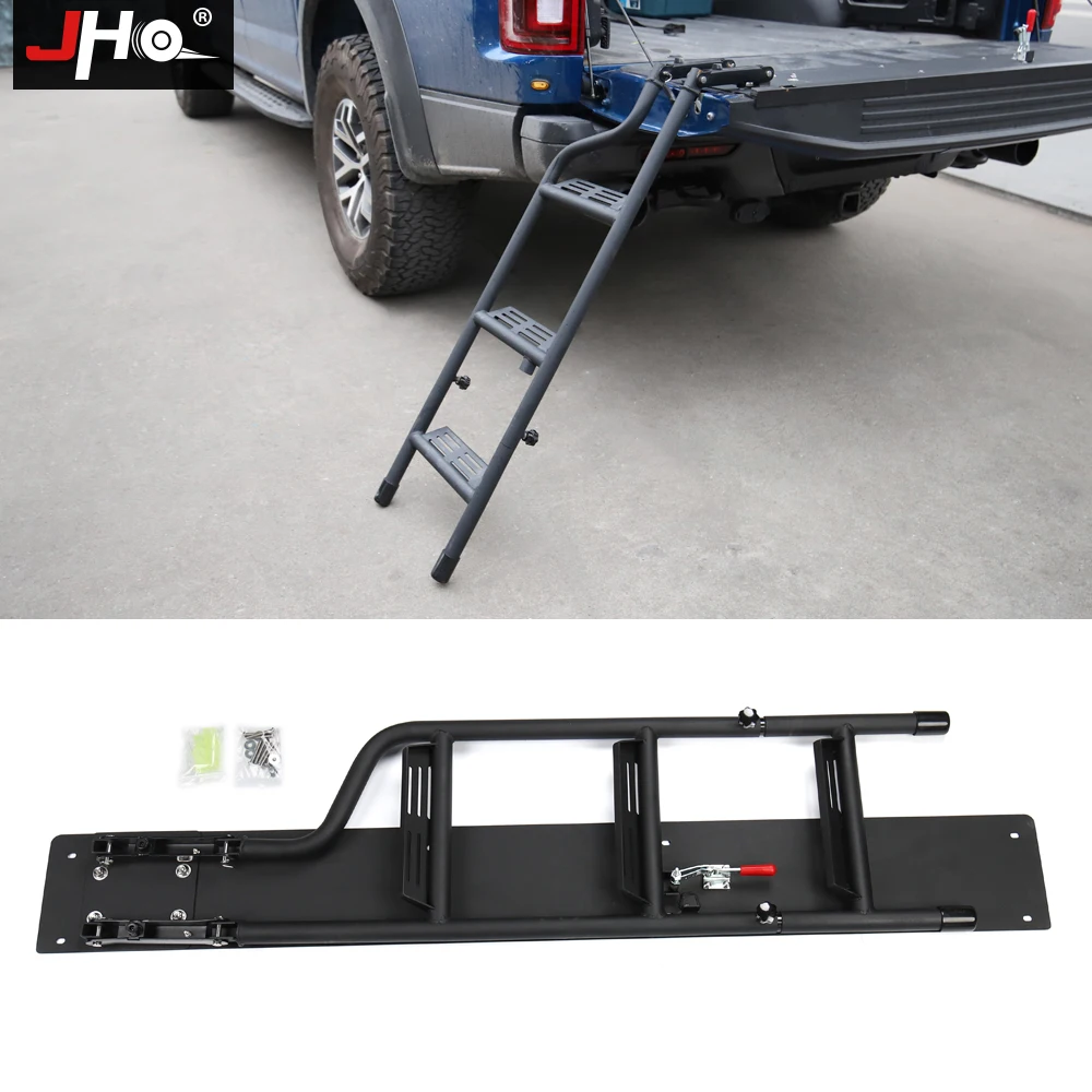 Us 3212 12 Offjho Truck Bed Ladder For 2015 2018 Ford F150 Raptor 2016 2017 Foldable Pickup Tailgate Step Cargo Accessories Parts In Pedals From