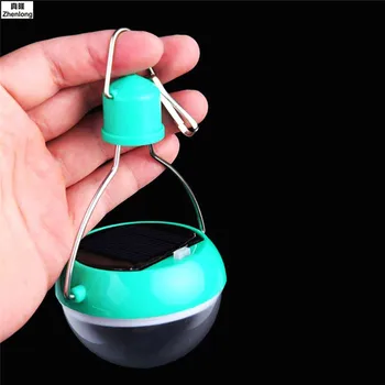 

Solar Hanging Lights Outdoors Green Ball Led 7 Smds Camping Tent Lights Mountaineering Running Emergency Lamp ABS Electronic