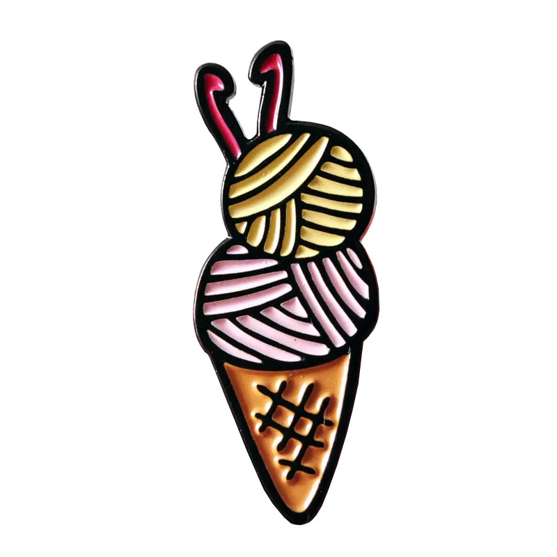 

yarn crochet knit pin Enamel pin