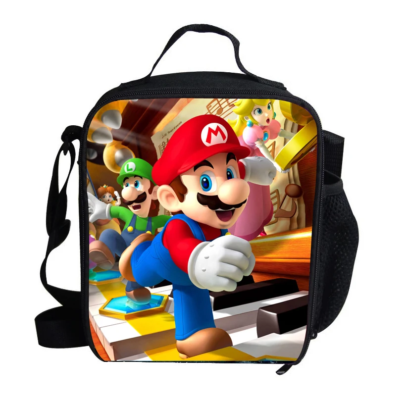 2015 sacos de moda personagem de desenho animado super mario lunch