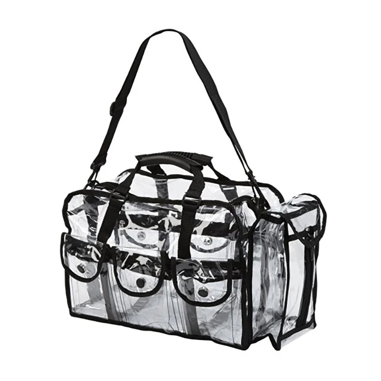 professional-clear-pvc-cosmetic-make-up-carry-bag-with-6-external-pockets-and-detachable-shoulder-strap