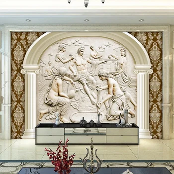 

Photo Wallpaper European Style Classical Roman Figures Mural Wallpaper Living Room Bedroom Home Decor Self-Adhesive Wall Papers