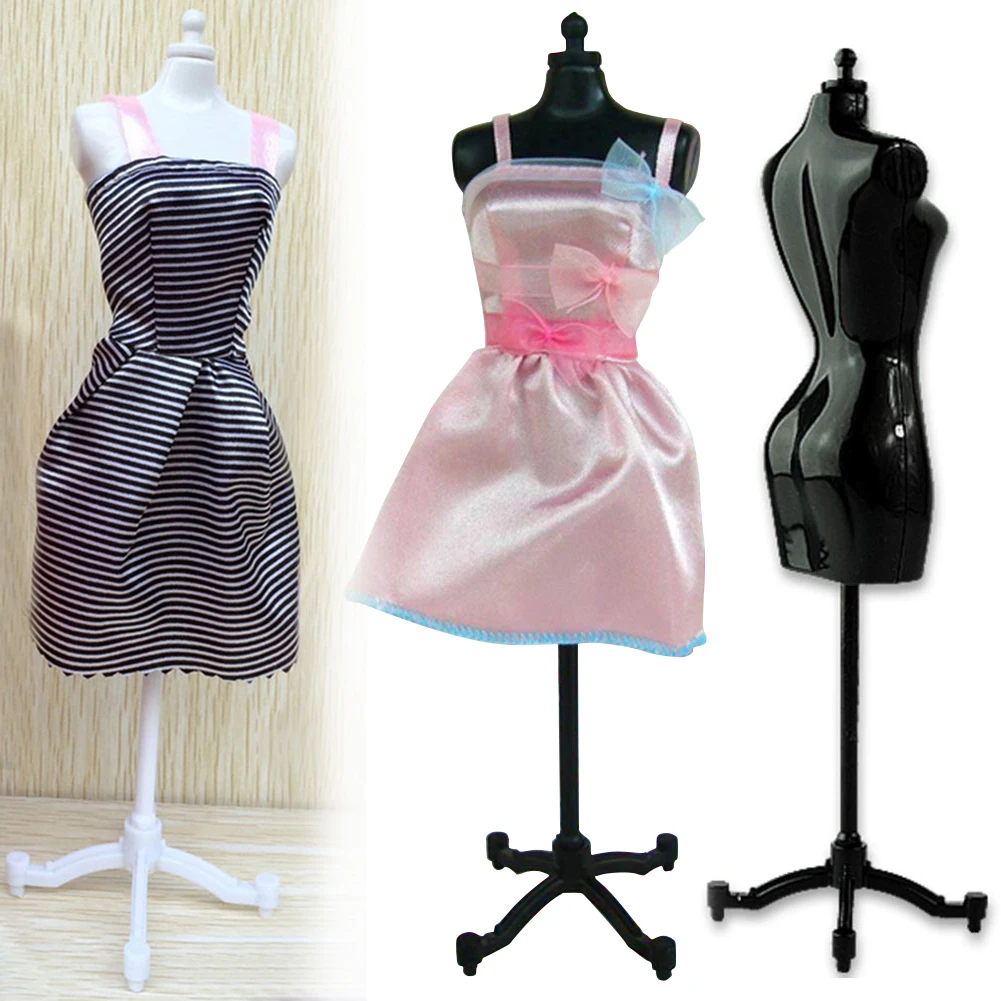 4 шт.(2 черный+ 2 белый) Женский манекен для куклы Барби/монстр/bjd Одежда diy дисплей
