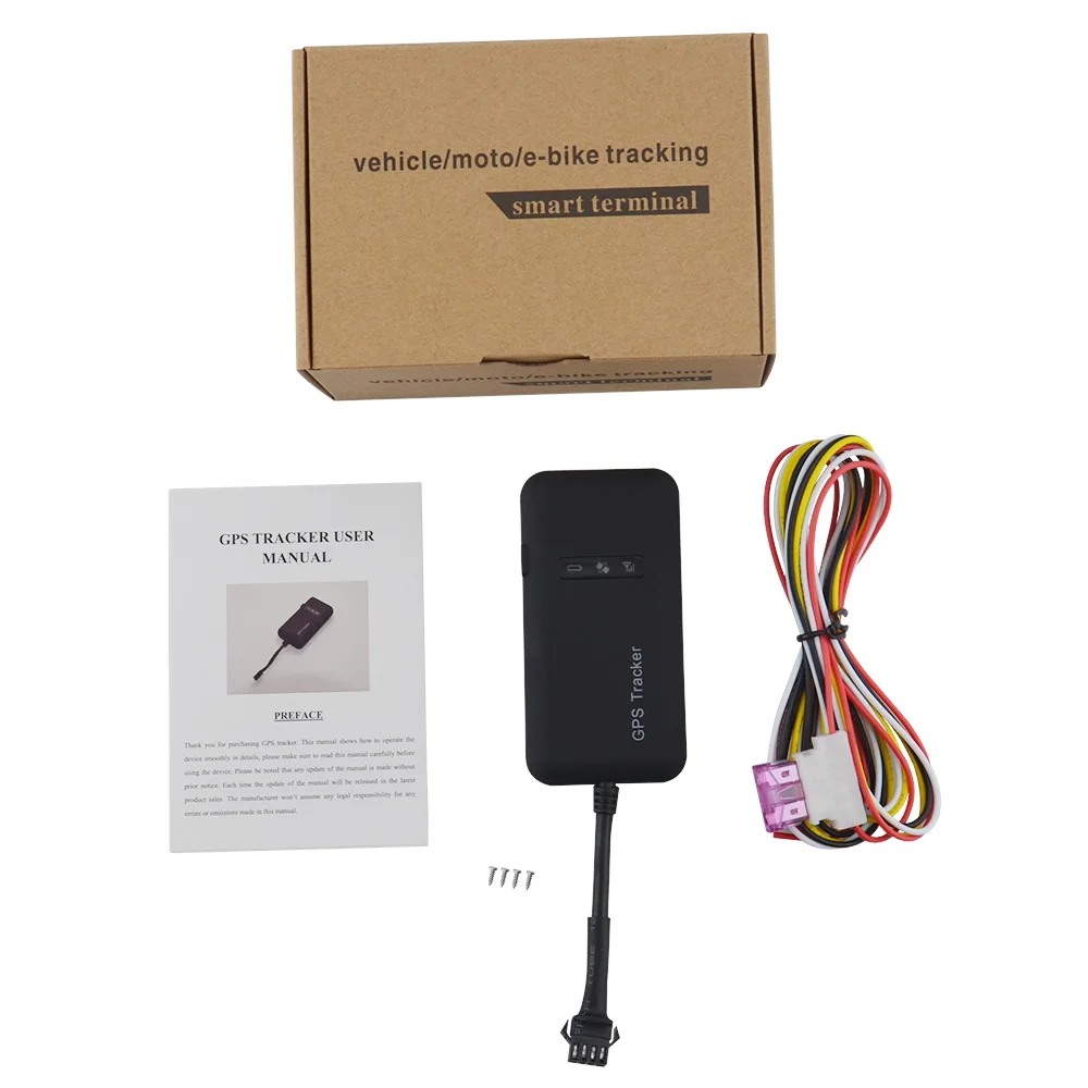 GPS Motocycle Vehicle Tracker TK110 4PIN cut power alarm speeding alarm 12-24V car tracker GPS110 Free APP GPS locator no box