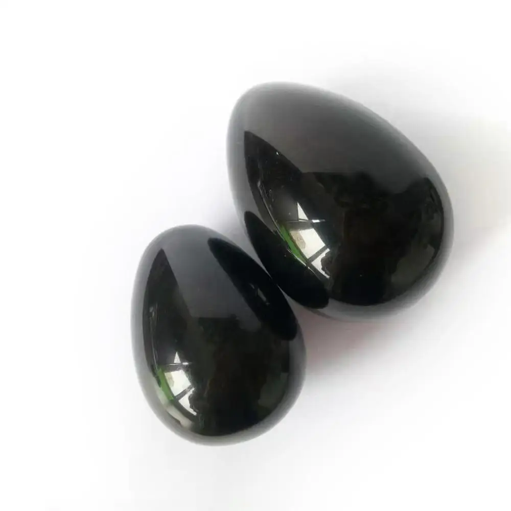 

60g Natural black crystal stone egg healing gift rock black obsidian eggs