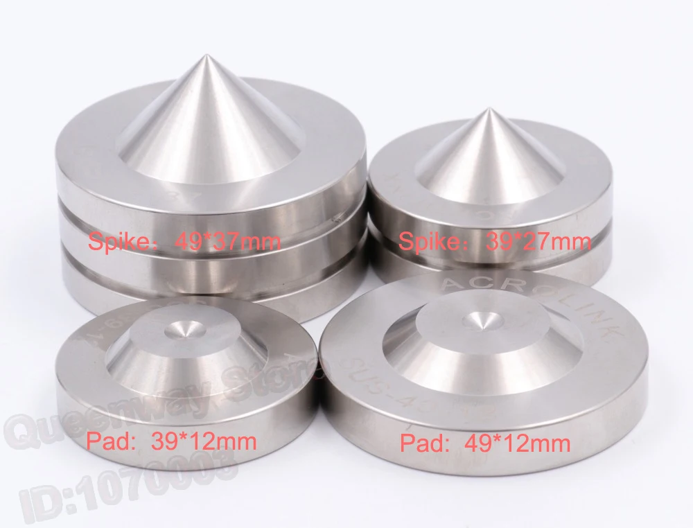 

49mm 39mm Stainless Steel Speaker Spike Stand Pad Base Hifi Audio CD Turntable Recorder AMP Isolation Feet Stand Base
