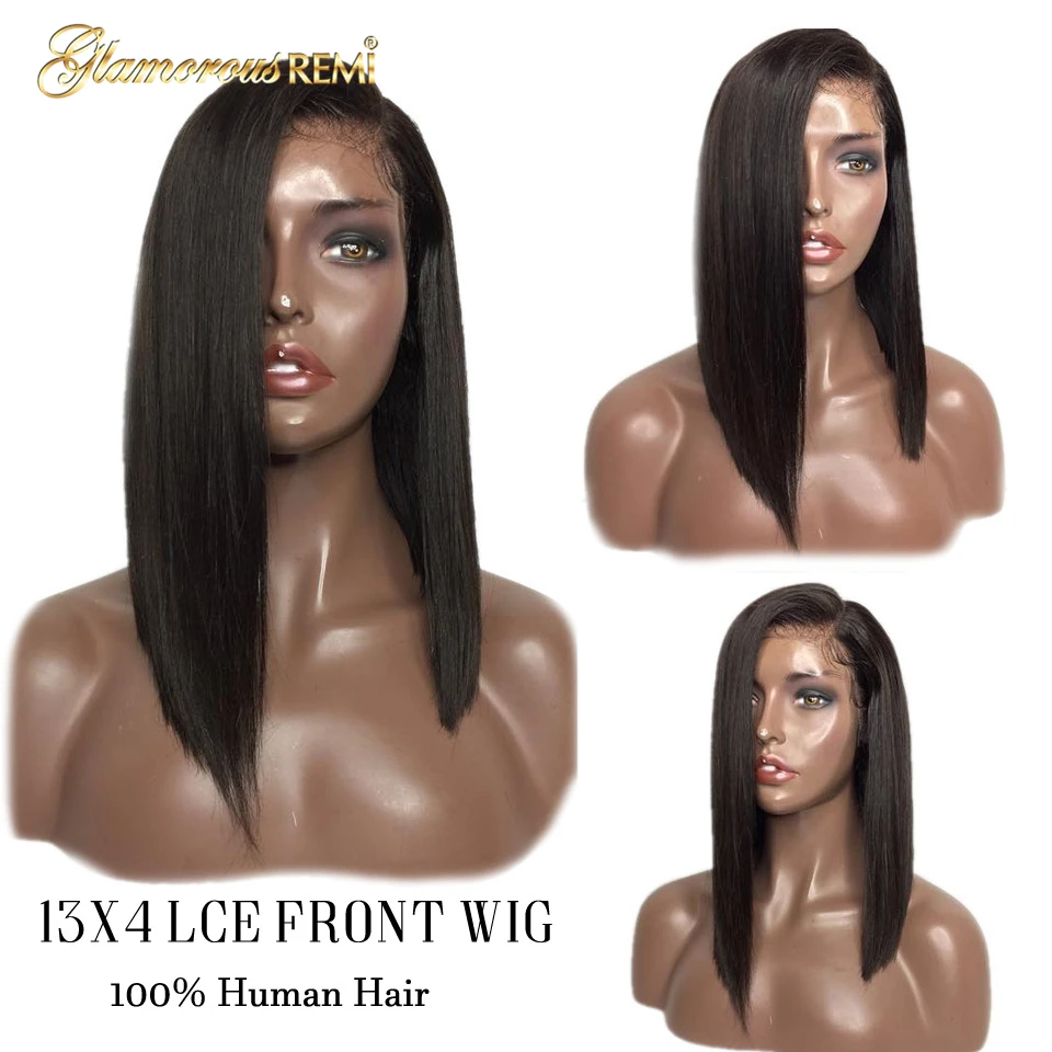 short lace front human virgin hair wig1