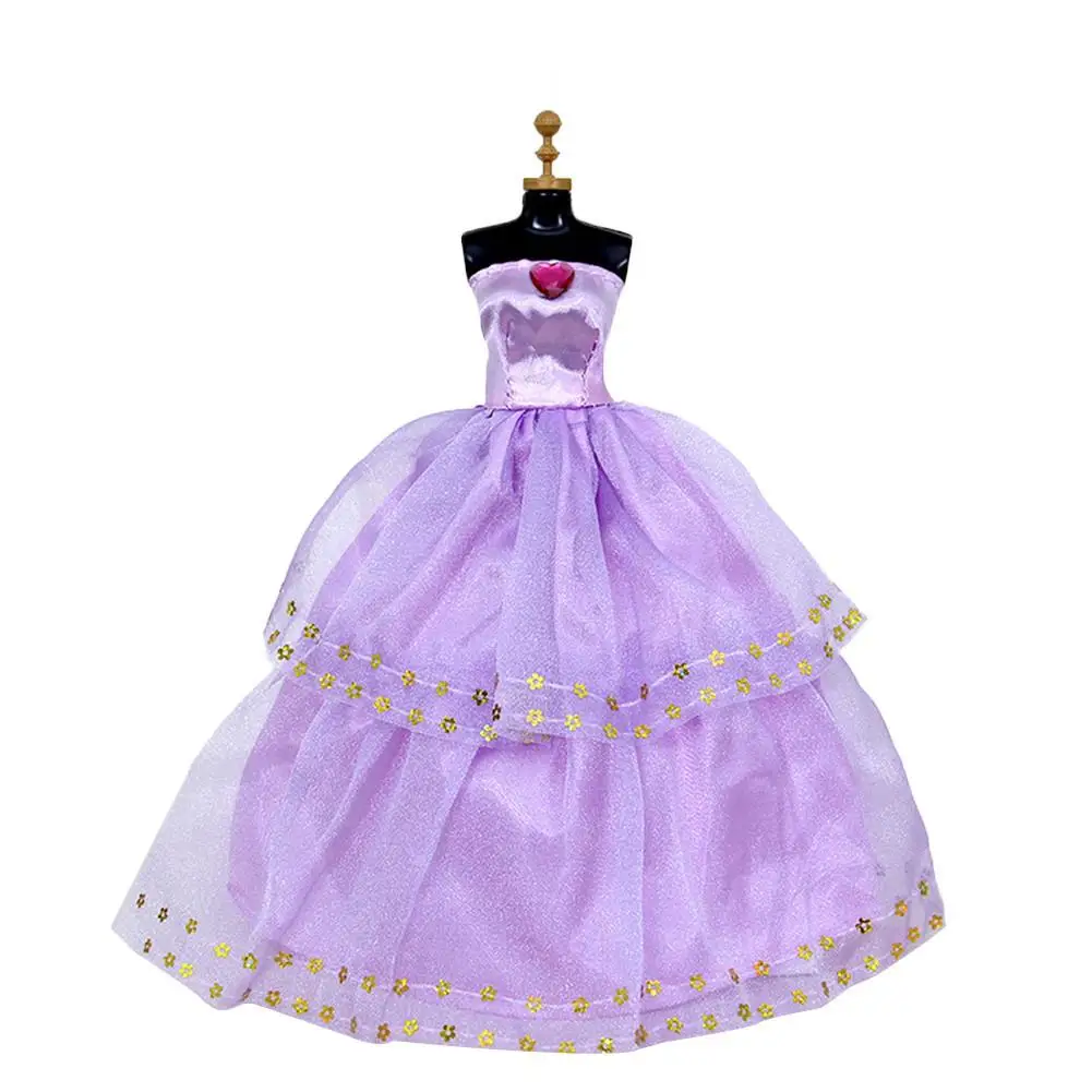 10x свадебное платье ручной работы Вечерние платья одежда наряды для куклы Барби случайный