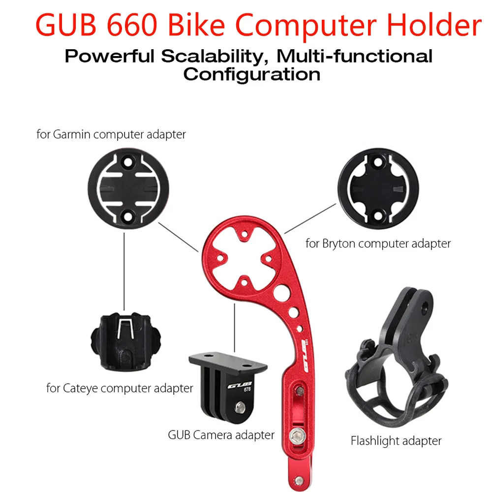 GUB 660 Bicycle Telescopic Handlebar Bike Computer Holder Rack