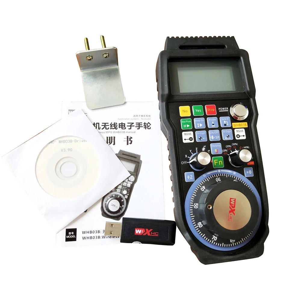 

XHC NCStudio 3 Axis CNC Handwheel Wireless NC Studio MPG Pendant Handwheel For Milling Machine WHB03B