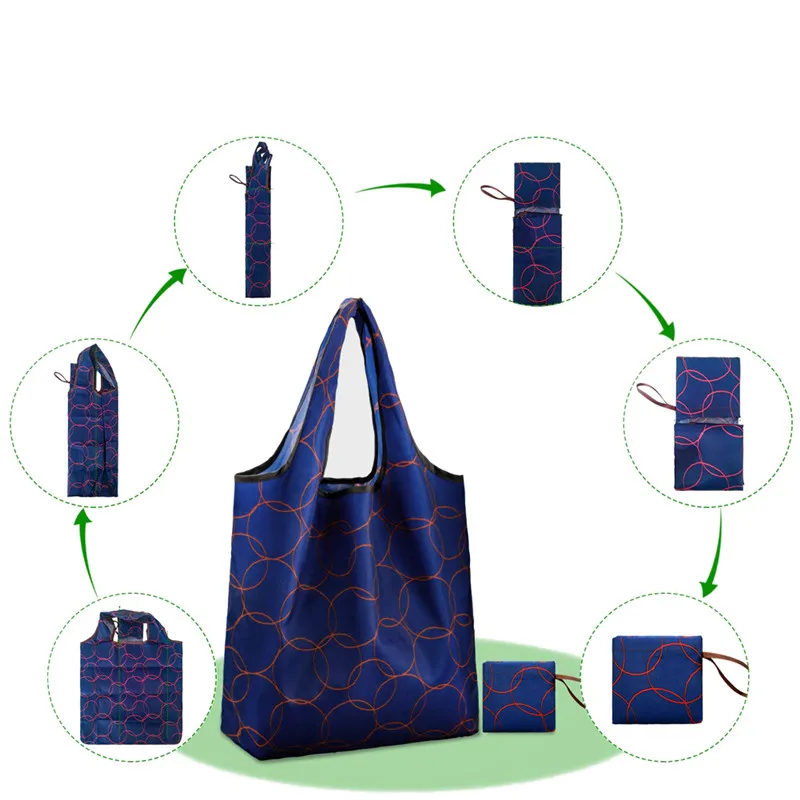 NOENNAME_NULL Eco Shopping Travel Shoulder Bag Oxford Tote Handbag Folding Reusable Cartoon KJ NOENNAME_NULL Eco Shopping Travel Shoulder Bag Oxford Tote Handbag Folding Reusable Cartoon KJ