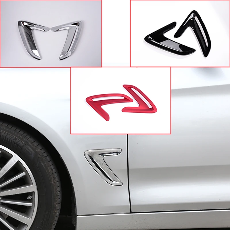 

Silver/Red/Black Colors Car Side Air Fender Sticker For BMW 3 Series GT G24 316 318 320 2013 2014 2015 2016 Car Accessories