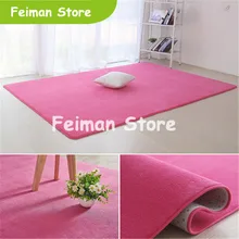 Уплотненный коралловый бархат простой ковер нескользящий ковер для гостиной коврик журнальный столик одеяло спальная Подушка прикроватный коврик для йоги