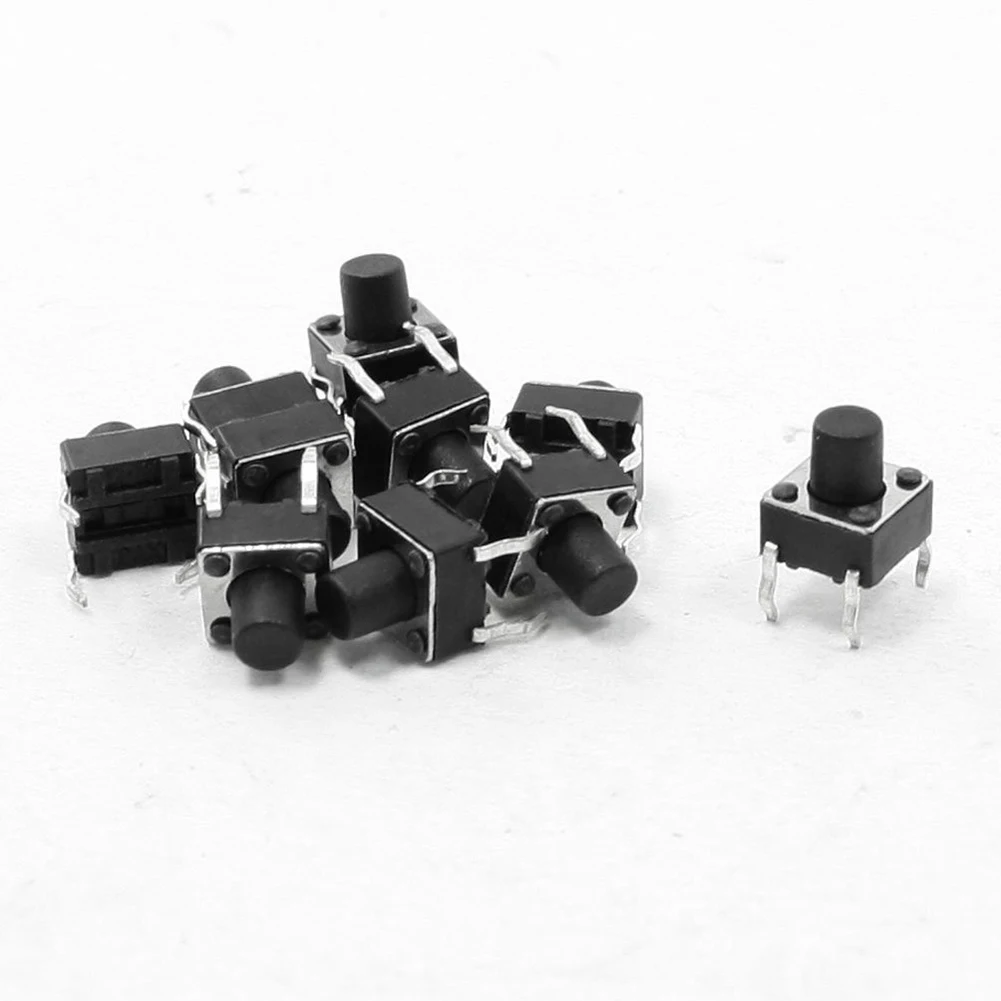 

10 Pcs 6x6x7mm 4 Pins DIP PCB Momentary Tactile Tact Push Button Switch