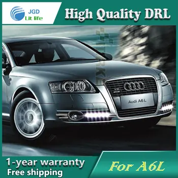 

high quality daytime Running Light Fog light High Quality LED DRL case for Audi A6L 2005-2008 fog lamp 12V 6000K 2pcs/set